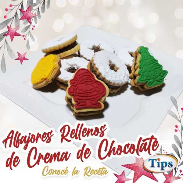 Alfajores Rellenos de Crema de Chocolate
