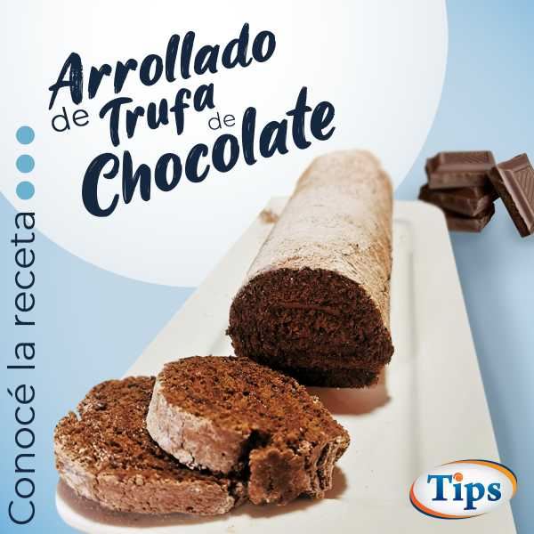 Arrollado Relleno de Crema de Trufas de Chocolate