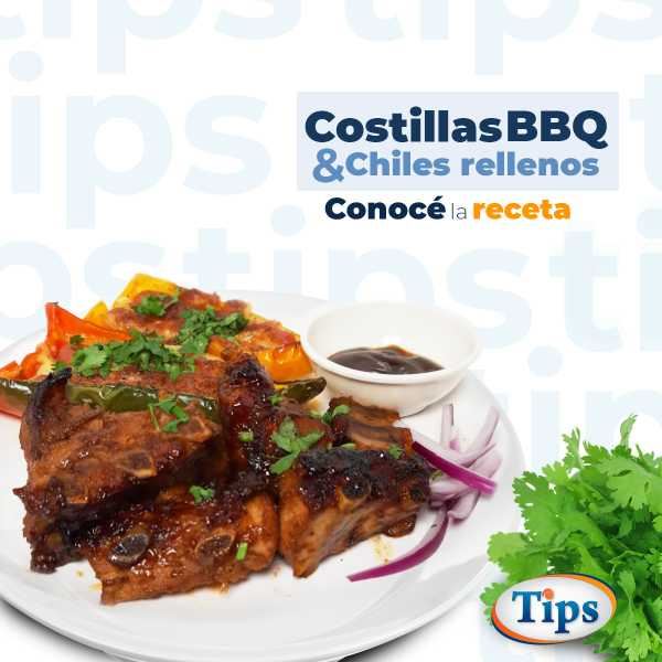 Costillas BBQ y Chiles Rellenos