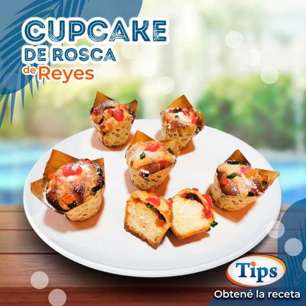 Cupcake de Rosca de Reyes