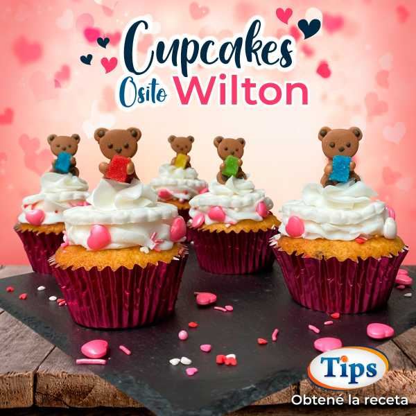 Cupcakes con Decoración de Wilton de Osito