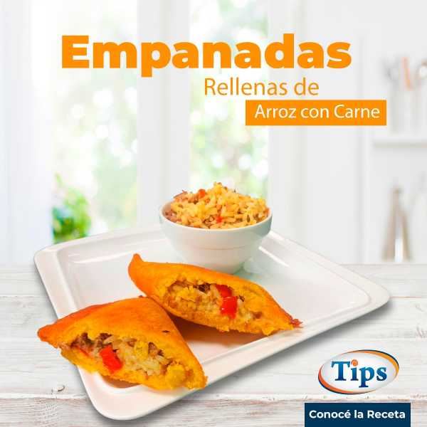 Empanadas Rellenas de Arroz con Carne