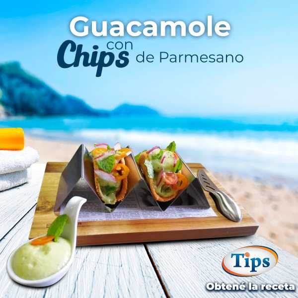 Guacamole con Chips de Parmesano en Sifón