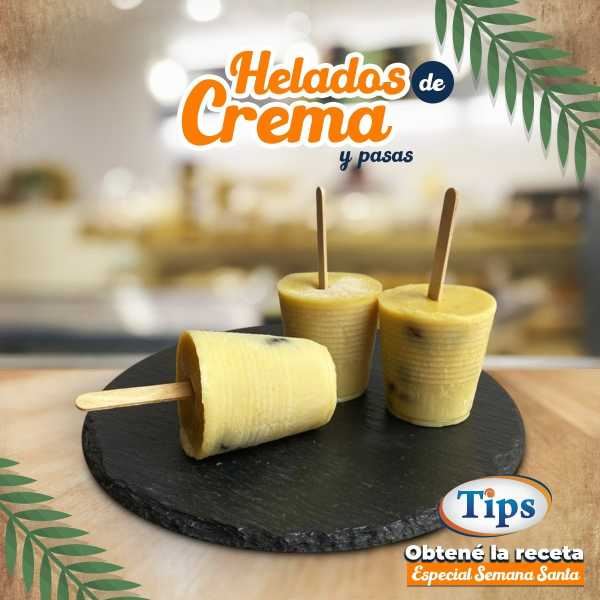 Helados de Crema y Pasas