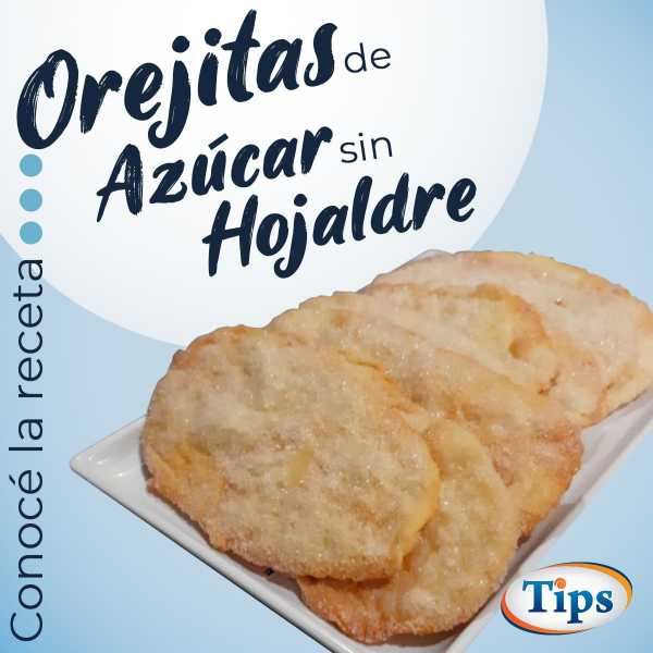 Orejitas de Azúcar sin Hojaldre