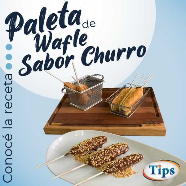Paleta de Wafle Sabor a Churro