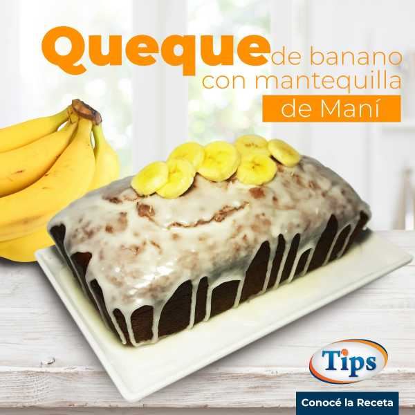 Queque de Banano con Mantequilla de Maní