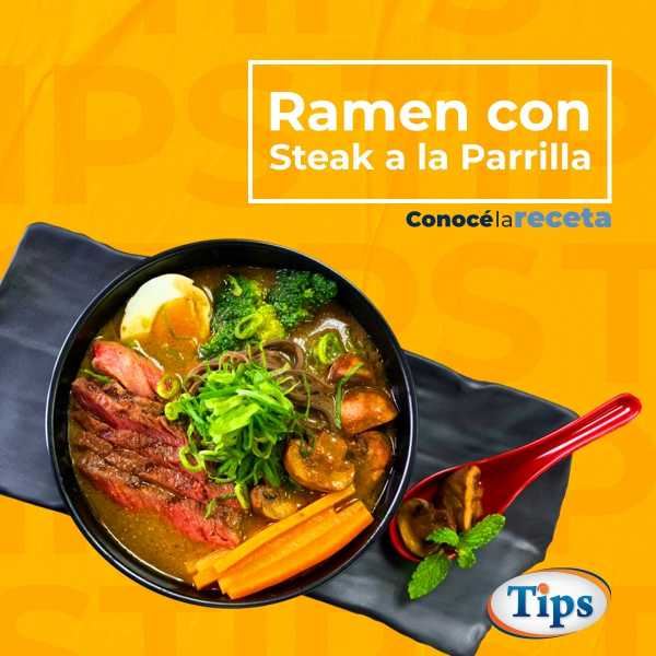 Ramen con Steak a la Parrilla