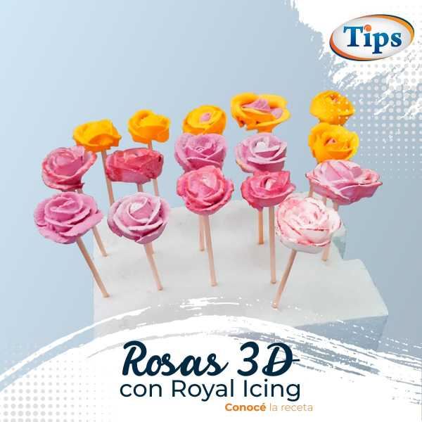 Rosas 3D con Royal Icing