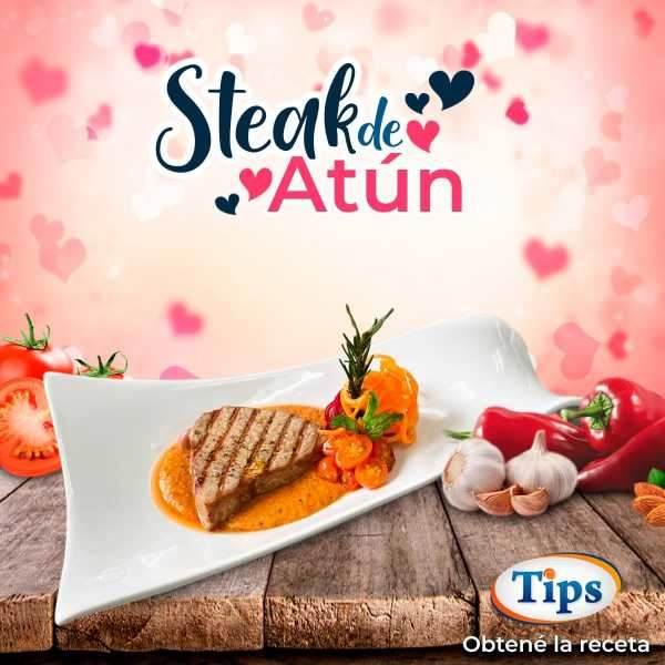 Steak de Atún con Salsa Romesco