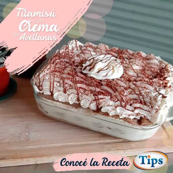 Tiramisú con Crema de Avellanas