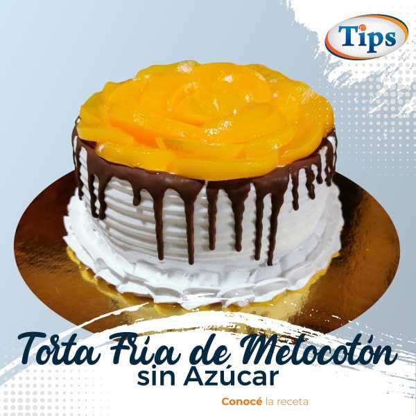 Torta Fría de Melocotón sin Azúcar