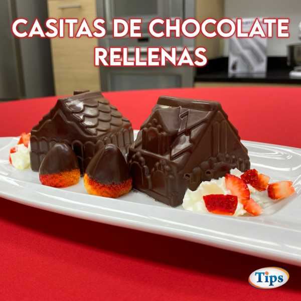 Casitas de Chocolate Rellenas