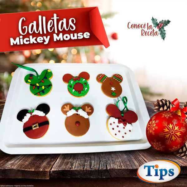 Galletas de Mickey Mouse Navideñas
