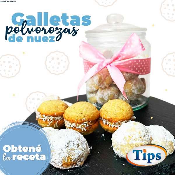 Galletas Polvorosas de Nuez