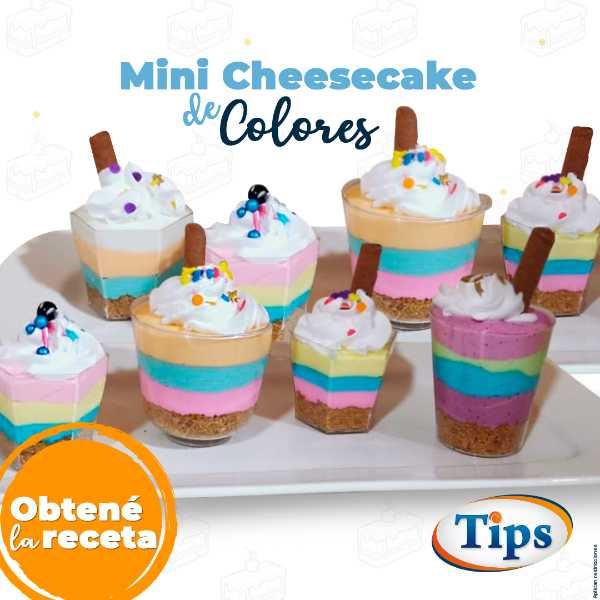 Mini Cheesecake de Colores