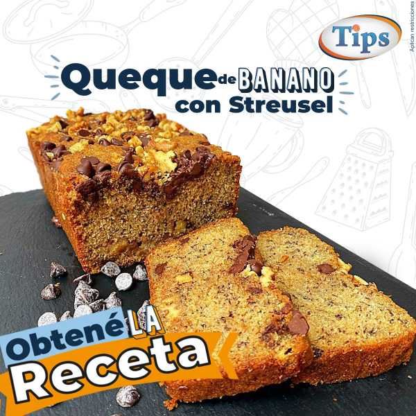 Queque de Banano con Streusel