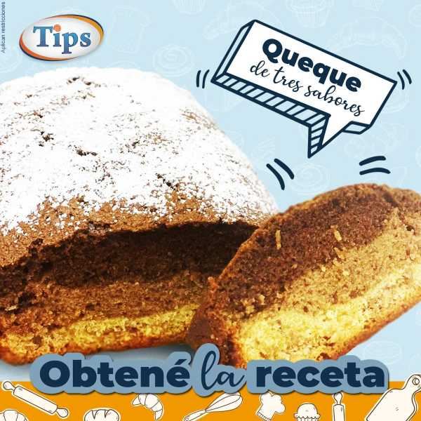 Queque de Tres Sabores