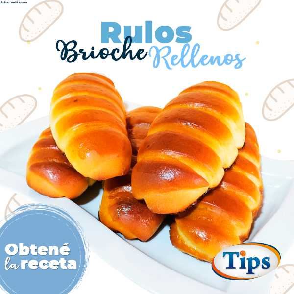 Rulos de Brioche Rellenos de Crema
