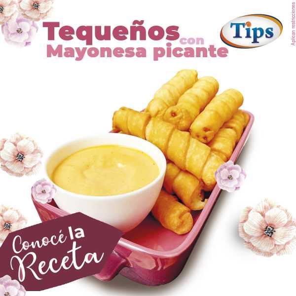 Tequeños con Mayonesa Picante y Chile Morrón