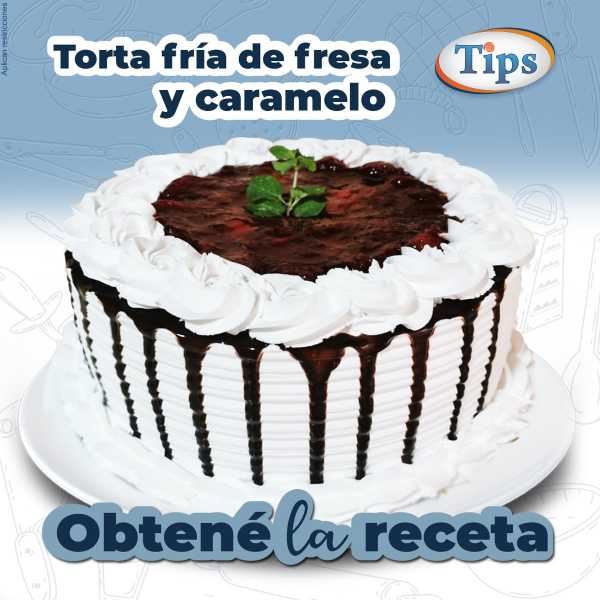 Torta Fría de Fresa y Caramelo