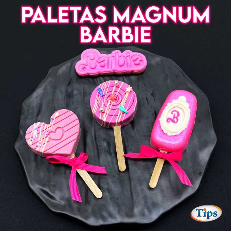 Paletas Magnun con Diseño de Barbie