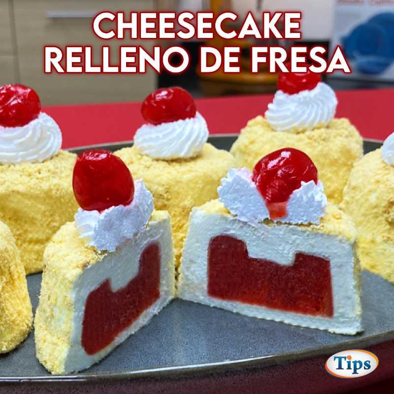 Cheesecake de Fresa Relleno