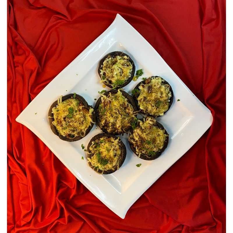 Hongo Relleno de Queso Azul