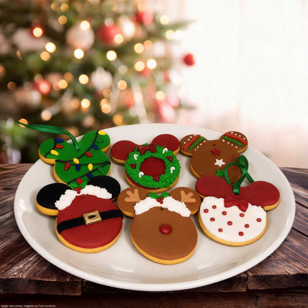 Galletas de Mickey Mouse Navideñas